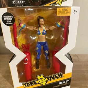 WWE Bayley Elite Figure with‎ Blue and Yellow Attire